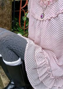 Baby Pink Polka Dot Gothic Dress