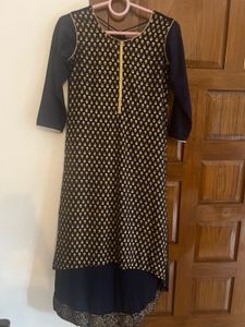 Elegant navy &amp; Gold Kurta