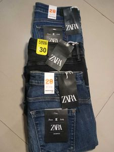 3 piece pack  Zara Denim Jeans28,28,30