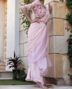 Elegant Peach Saree