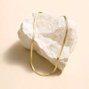 Gold Herringbone Necklace