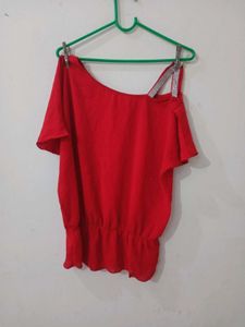 cute partywear stylish Red  Top