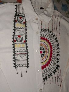 Hand-Painted White Shirt