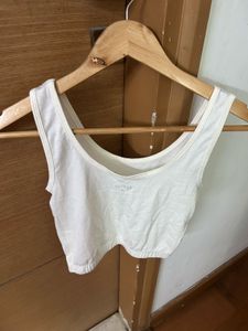 White Crop Tank Top