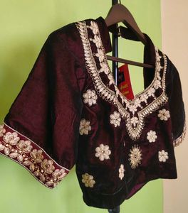Bridal Velvet Blouse, New With Tag