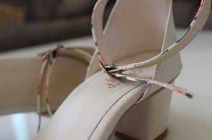 Cute Floral Ankle Strap Heels