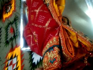 Red Yellow Saree Women&#39;s