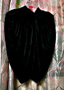 Black Velvet Dhoti Pant For Boys