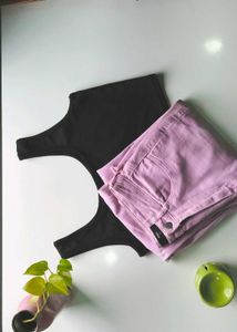 Lilac/ Lavender Straight Leg Jeans