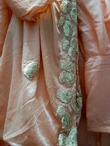 Peach Embroidered Salwar Suit