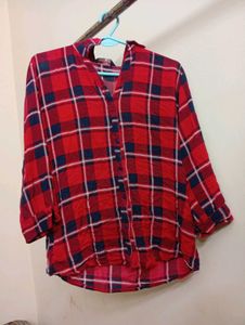 Red Plaid Flannel Shirt