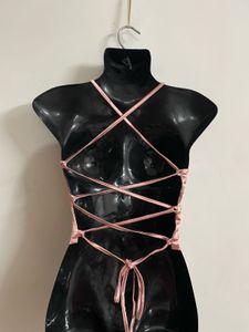 Shein Pink Back Tie Photo