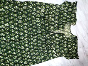 Green Floral Print Dress