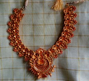 Traditional Chettinad Gold Lakshmi Necklace