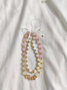 Beaded Pearl Phone Charm