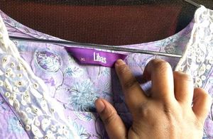 Lavender Floral Dress with Lace Detail