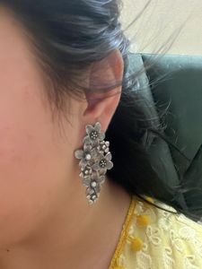 Oxidised Floral Earrings
