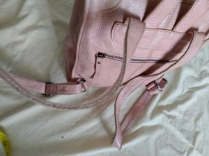 Pink Leather Backpack