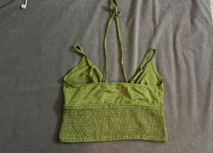 Cider Green Halter Top