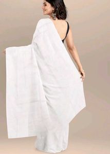 Elegant White Saree