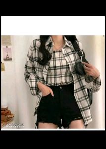 Checked Shirt With Crop Top