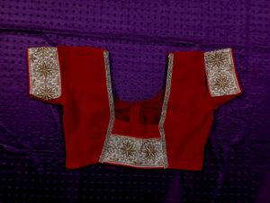 ♥️ With Gold Design Beautiful Blouse
