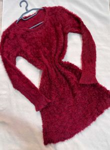 🎁Buy2 Get2 Free Red Fuzzy Sweater Top  ()