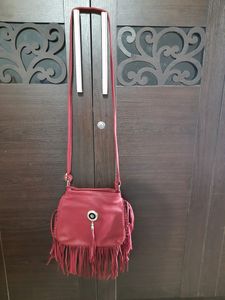 Red sling bag