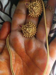 Gold Plated Necklace Set Matt Finish
