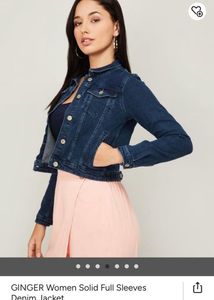 Dark Blue Denim Jacket By Ginger
