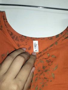 Stylish Orange Kurti wear