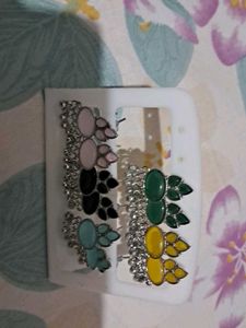 Colorful Gem Earrings Combo