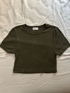 Cute Olive Crop Top