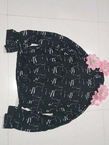 Printed Black Pants