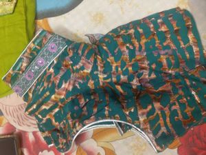 Heavy Georgette Saree Wth Blouse For Womens