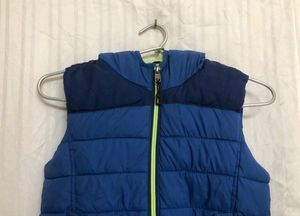 Ovs Blue Sleeveless Puffer Jacket