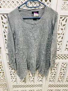 🔖New With Tag Sweater Crochet Detailing A