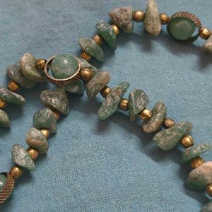 Jade And Gold Accent Neckpiece