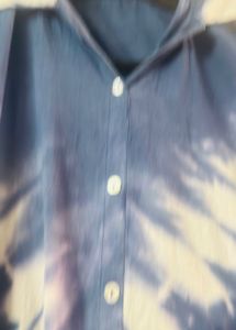 Blue Tie-Dye Midi Dress