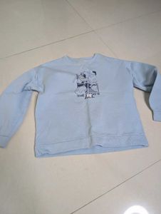 Cute Graphic Print Sweatshirt