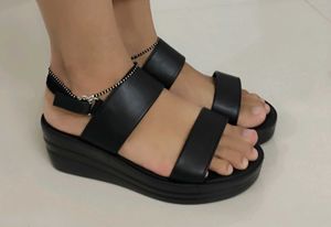 Elegant Black Daily wear Wedge Heels