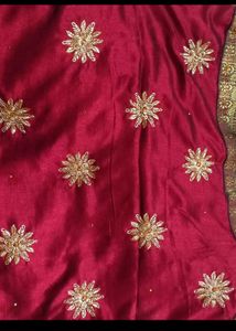 Party Wear Maroon Saree