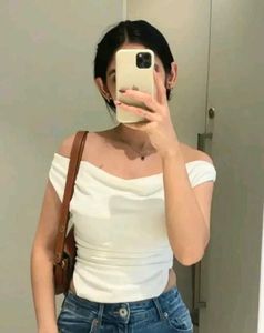 Off-Shoulder White Top