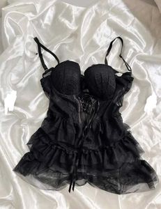 Black Lace Corset Top