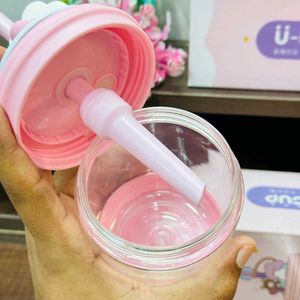 Cute Bear Water Bottle with Straw