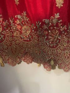 Red Embroidered Kurta Set