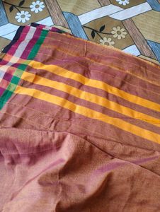 brown colour Saree