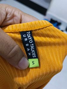 Yellow Ribbed Dress