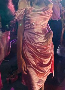 Pink Satin Dress💗