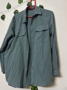 Blue-Green Button Down Shirt